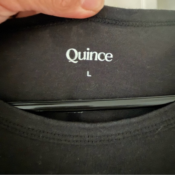 Quince Cotton Modal Maternity Crewneck Tee White Short Sleeve Size Large - Picture 3 of 7